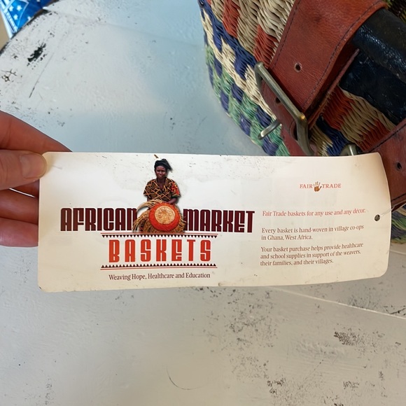 African market bicycle basket multicolored - Picture 2 of 13